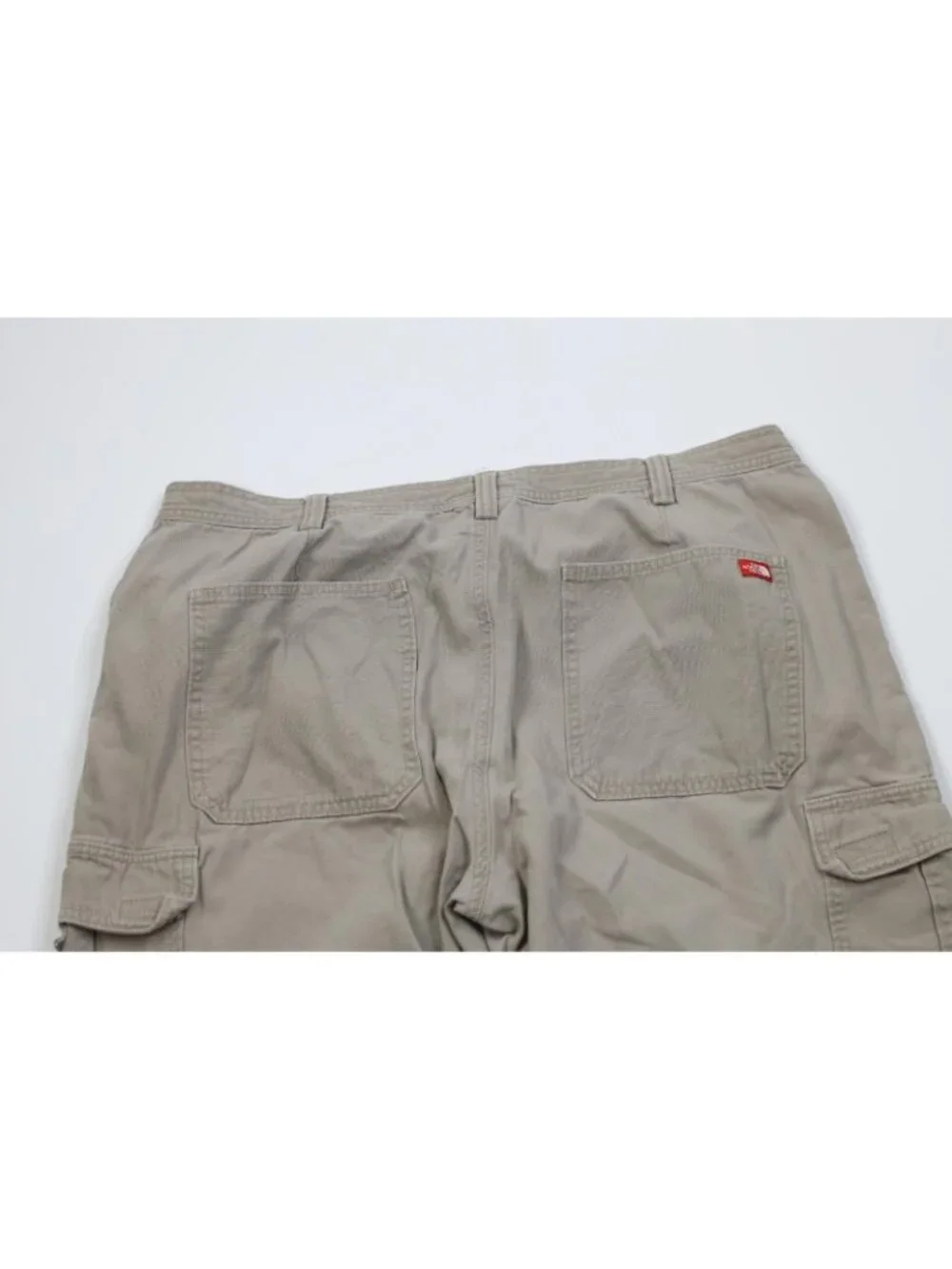Vintage Y2K The North Face Mens 40x32 Faded Baggy Wide Leg Cargo Pants Beige
